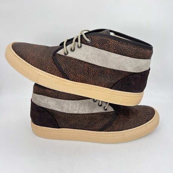 Diemme Italy Men EU Size 44 US 10 Leather Suede Casual Sneaker Shoes Brown Grey - Picture 8 of 12